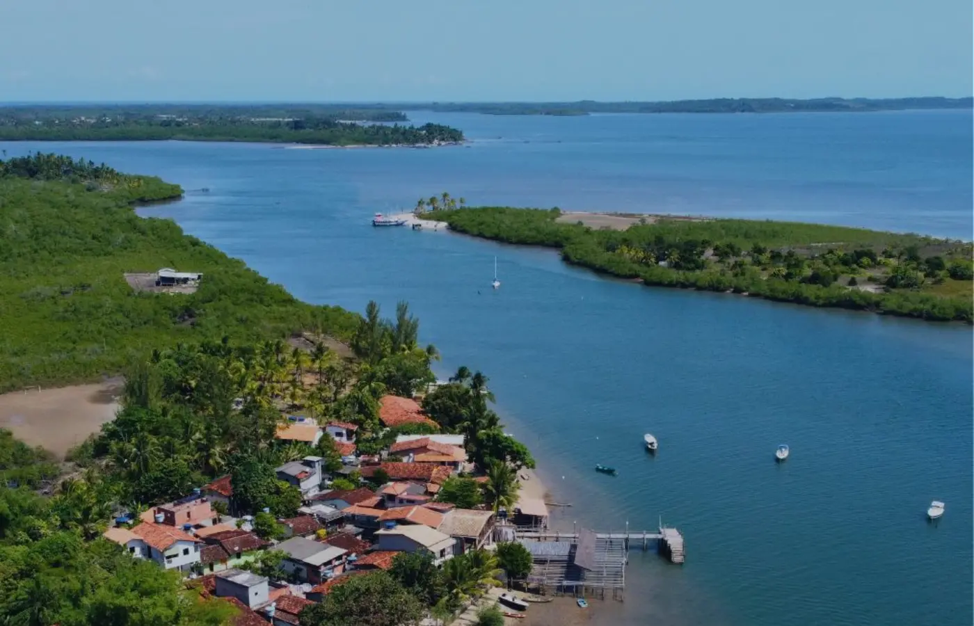 Vista aérea da Ilha do Sapinho