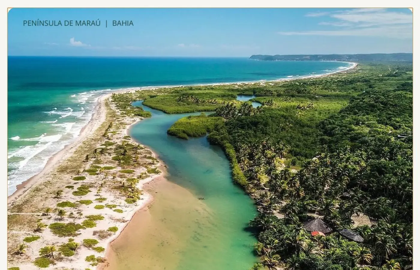 Encontro do rio com o mar em Piracanga