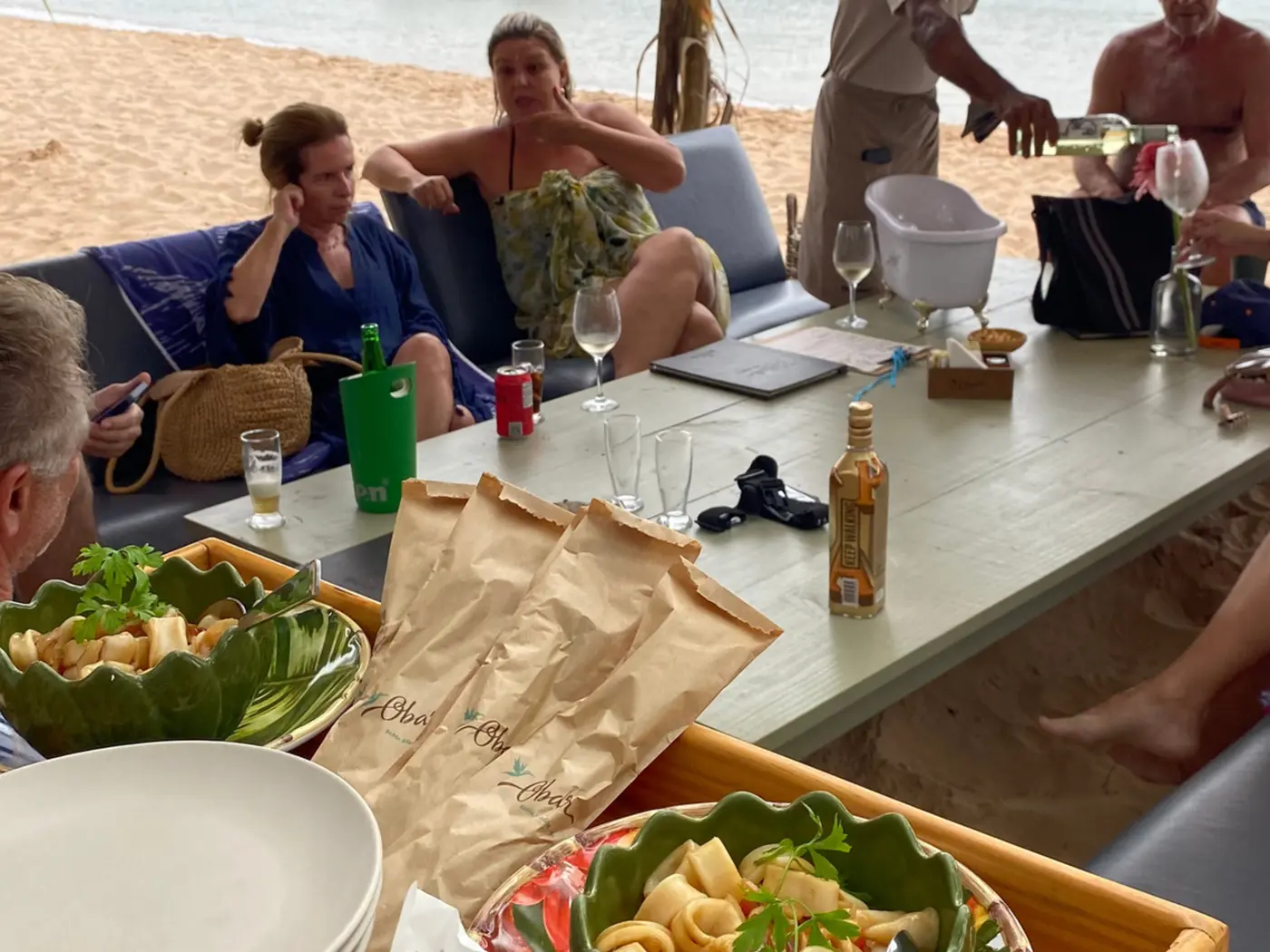 Almoço durante o passeio Libertas Maraú